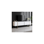 Luxor - meuble tv blanc et dor 2 portes 180cm
