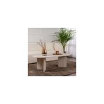 Lyu table basse ovale effet travertin 119x60cm