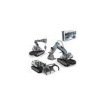 Machine hydraulique 3 en 1 : excavatrice, grue et chargeur de bois.