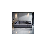 Mahé canapé panoramique convertible avec coffre 4 places en tissu - gris foncé Mahé canapé panoramique convertible avec coffre 4 places en tissu - gris foncé