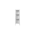 Maine - vitrine 1 porte vitr�e acier blanc 40x140 cm