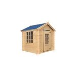 Maison en bois pour enfants - toit bleu - 0. 9 m2