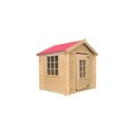 Maison en bois pour enfants - toit rouge - 0. 9 m2