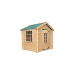 Maison en bois pour enfants - toit vert - 0. 9 m2