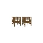 Maison exclusive - chaises de jardin lot de 2 marron miel 61, 5x53x71 cm pin mass