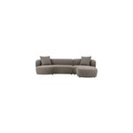 Malibu - canap� d'angle droit en tissu taupe