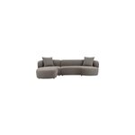 Malibu - canap� d'angle gauche en tissu taupe