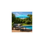 Manarola - parasol circulaire 3m droit avec led bleu en aluminium Manarola - parasol circulaire 3m droit avec led bleu en aluminium