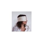 Masque de nuit bandeau en soie champagne
