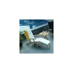 Matelas cr�me pour chaise longue