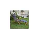 Matelas gris pour chaise longue