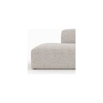 M�ridienne dossier � droite pour canap� modulable en tissu beige - hestia