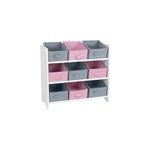 Meuble 9 pani�res pour enfant rose gris