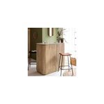 Meuble bar en bois et terrazzo