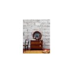 Meuble � chaussures bas en bois fonc� n�534