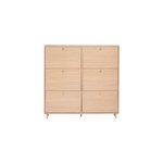 Meuble � chaussures finition bois clair ch�ne l126 cm silvestre