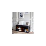 Meuble � chaussures trois casiers avec coffre noir alan