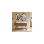 Meuble de salle de bain en bois de mindi