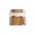 Meuble de salle de bain en bois de teck 110 cm - pernelle