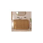 Meuble de salle de bain en bois de teck 120 cm - pernelle