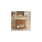 Meuble de salle de bain en bois de teck 90 cm - lucette