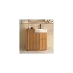 Meuble de salle de bain en bois avec vasque int�gr�e 80 cm - noa