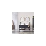 Meuble salle de bain pin massif et mtal