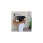 Meuble sdb teck pour lave - mains lazzia