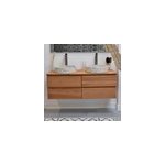 Meuble sdb teck massif 120cm kharart
