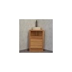 Meuble sdb teck massif 50 cm corner s