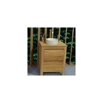Meuble sdb en teck massif 80 cm varedo