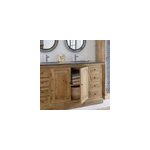 Meuble sous vasque en bois recyclé ambre Meuble sous vasque en bois recyclé ambre