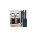 Meuble sous vasque bois recycl et mtal