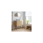 Meuble sous vasque en bois et terrazzo