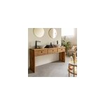 Meuble sous vasque en pin recycl