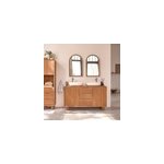 Meuble sous vasque en teck massif 140 cm