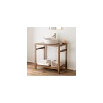 Meuble sous vasque en teck massif 80cm dewi