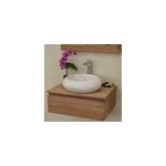 Meuble suspendu teck massif 60 cm khal