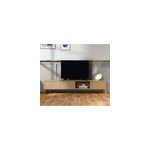 Meuble tv 3 portes dcor bois simon