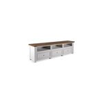 Meuble tv 3 tiroirs bois blanc - Meuble tv 3 tiroirs bois blanc -