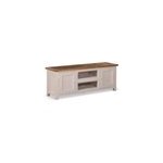 Meuble tv bas rangement bois blanc - Meuble tv bas rangement bois blanc -