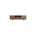 Meuble tv en bois fonc� niche ouverte l160 cm manny