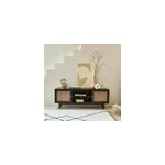 Meuble tv manguier massif et cannage