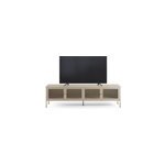 Meuble tv en m�tal beige 4 portes, 160 cm - latem