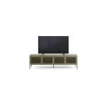 Meuble tv en m�tal vert kaki 4 portes, 160 cm - latem