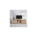 Meuble tv en teck recyclé 2 tiroirs Meuble tv en teck recyclé 2 tiroirs