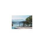 Milos pergola bioclimatique grise 3x3 m
