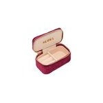 Mini bote  bijoux rouge velours grenat