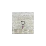 Mini créole boule tourmaline rose argent Mini créole boule tourmaline rose argent