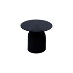 Miro - table basse ronde d50 cm en verre noir et acier laqu�